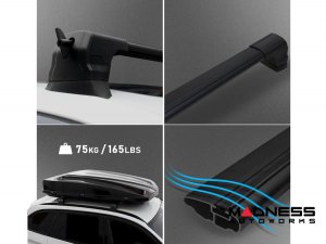 Alfa Romeo Tonale Roof Rack Cross Bars - for models w/ fix points - Black